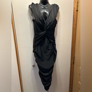 Elegant Black Draped Dress